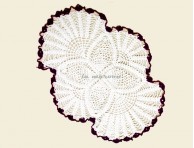 CROCHET OVAL SHAPE TEA TABLE MAT-NC574