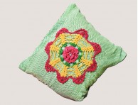 CROCHET ROUND CENTER SMALL CUSHION COVER DESIGN-NC593